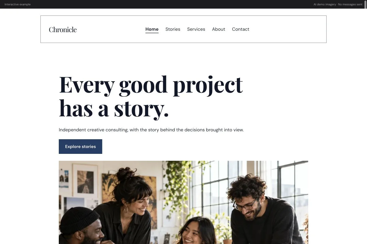 Chronicle modern website preview