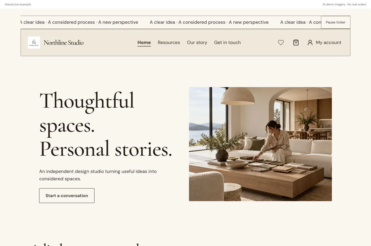 Northline Studio premium website preview